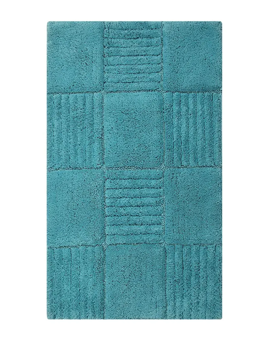 Chakkar Board Bath Rug - Aqua, Cotton image