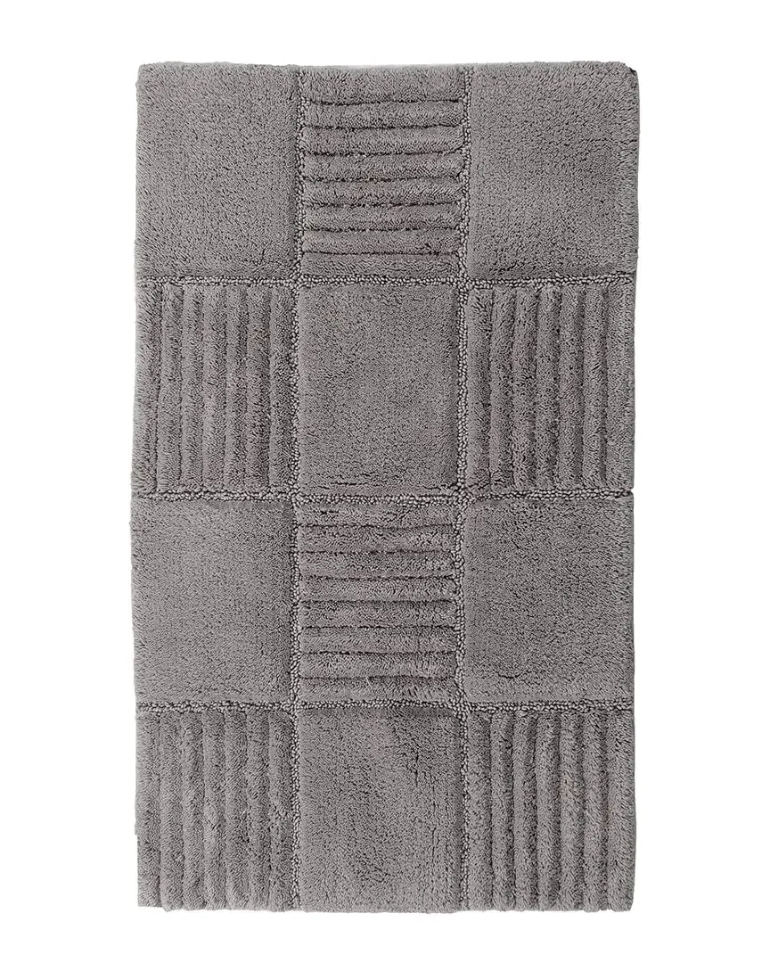 Chakkar Board Bath Rug - Silver, Cotton