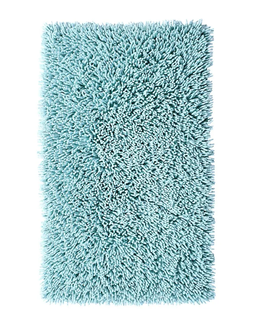 Chenille Shaggy Bath Rug - Aqua, Cotton image