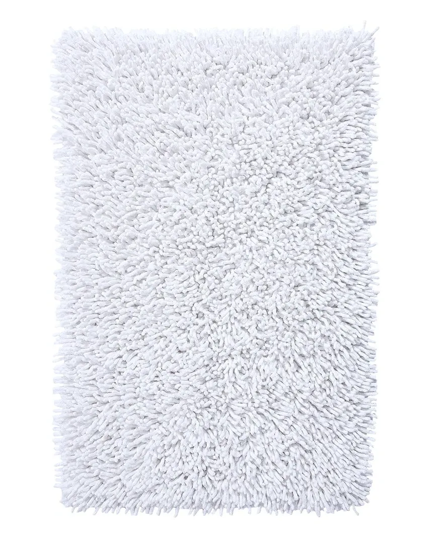 Chenille Shaggy Bath Rug - White, Cotton