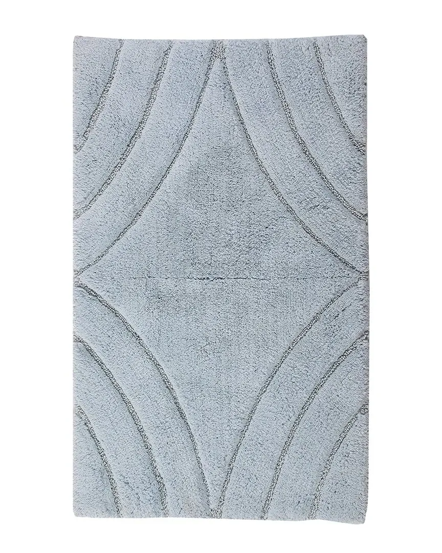 Diamond Bath Rug - Blue, Cotton