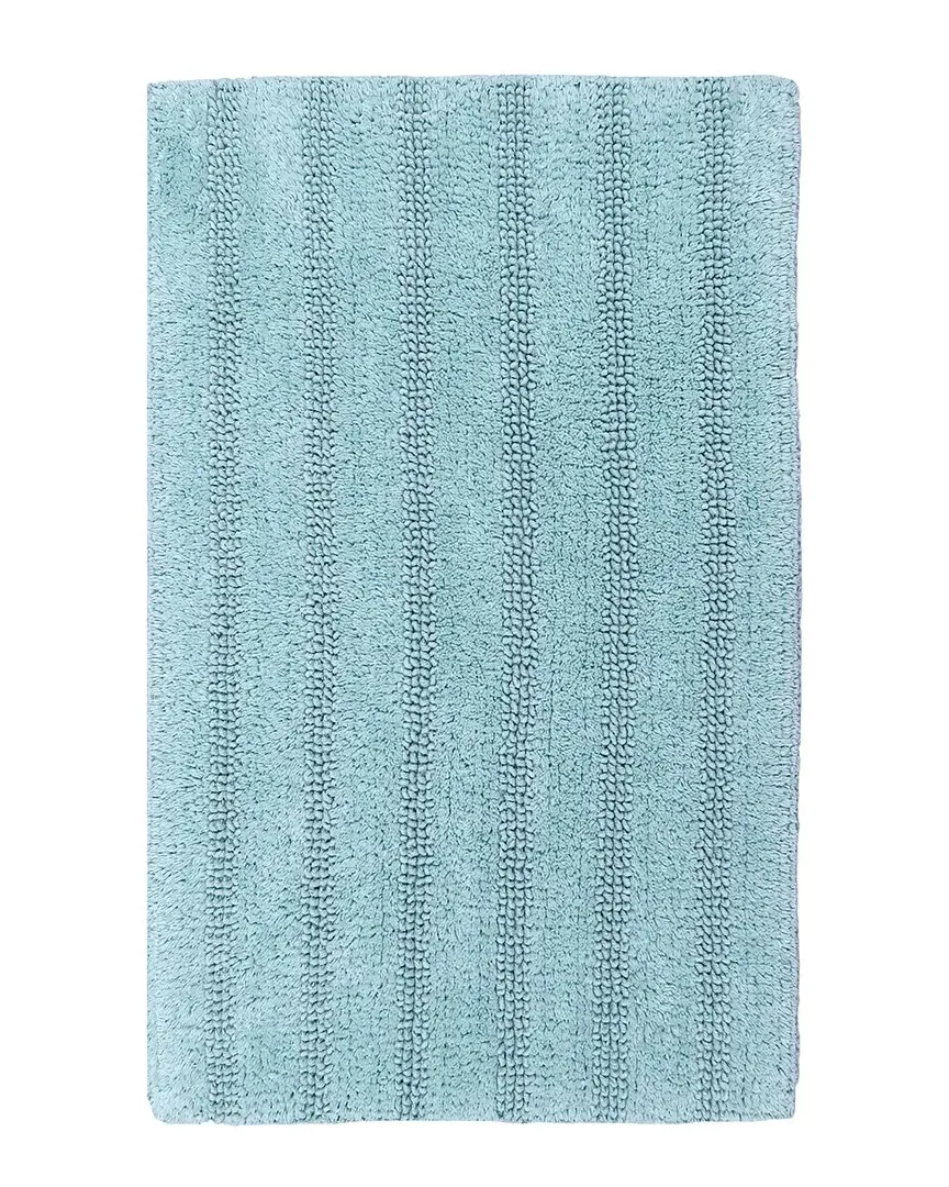 Linear Bath Rug - Blue, Cotton image