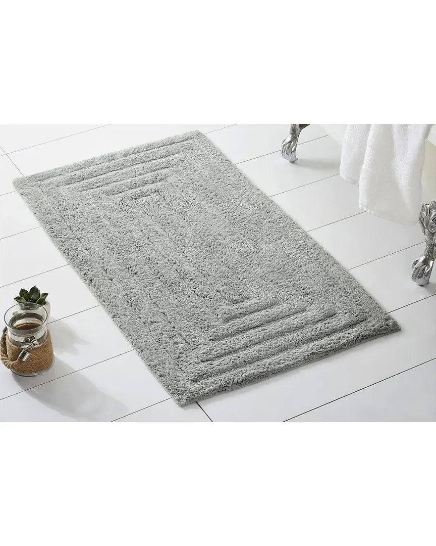 Racetrack Bath Rug - Silver, Cotton