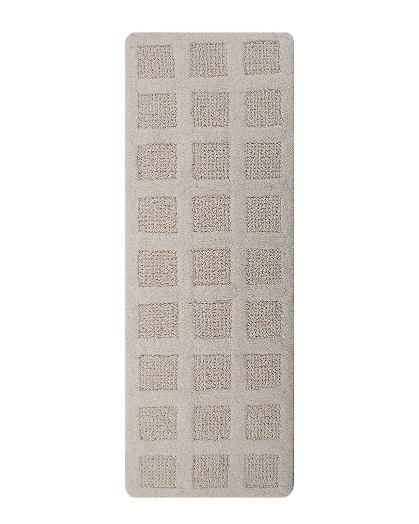 Square Honey Comb Bath Rug - Ivory, Cotton image