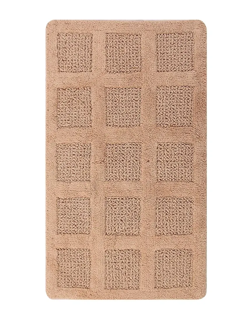 Square Honey Comb Bath Rug - Natural, Cotton