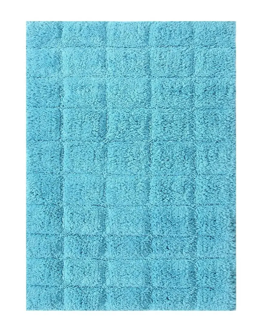 Summer Tile Bath Rug - Aqua, Cotton