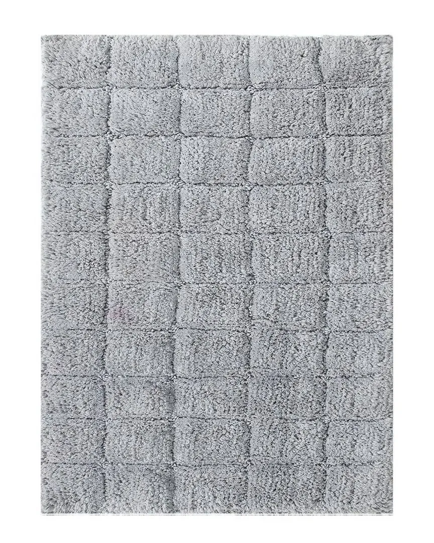 Summer Tile Bath Rug - Silver, Cotton