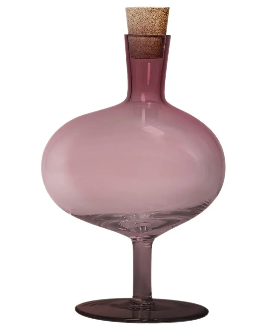 Bod Medium Bottle - Burgundy, Crystal Glass