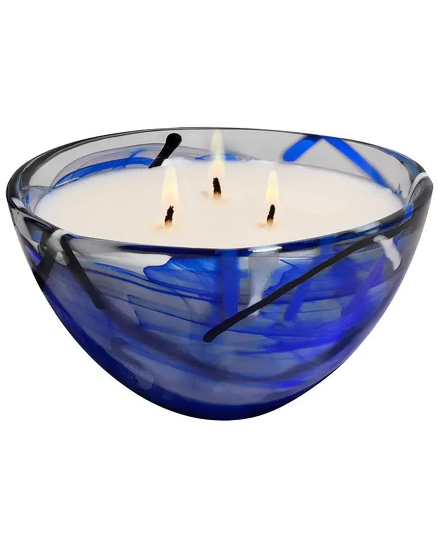 Contrast Candle - Blue, Glass