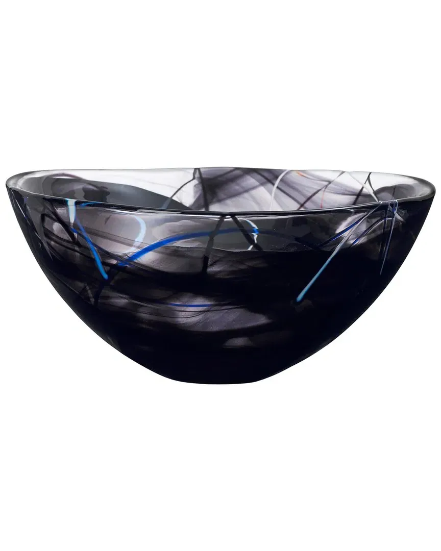 Contrast Large Bowl - Black, Glass image