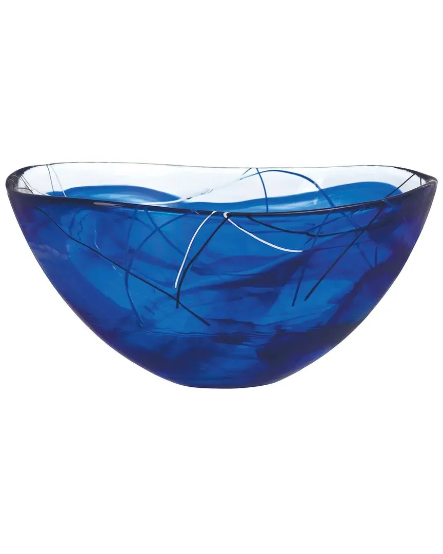 Contrast Large Bowl - Blue, Glass