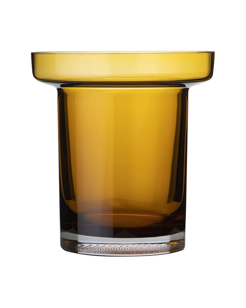 Limelight Low Vase - Amber, Crystal Glass image