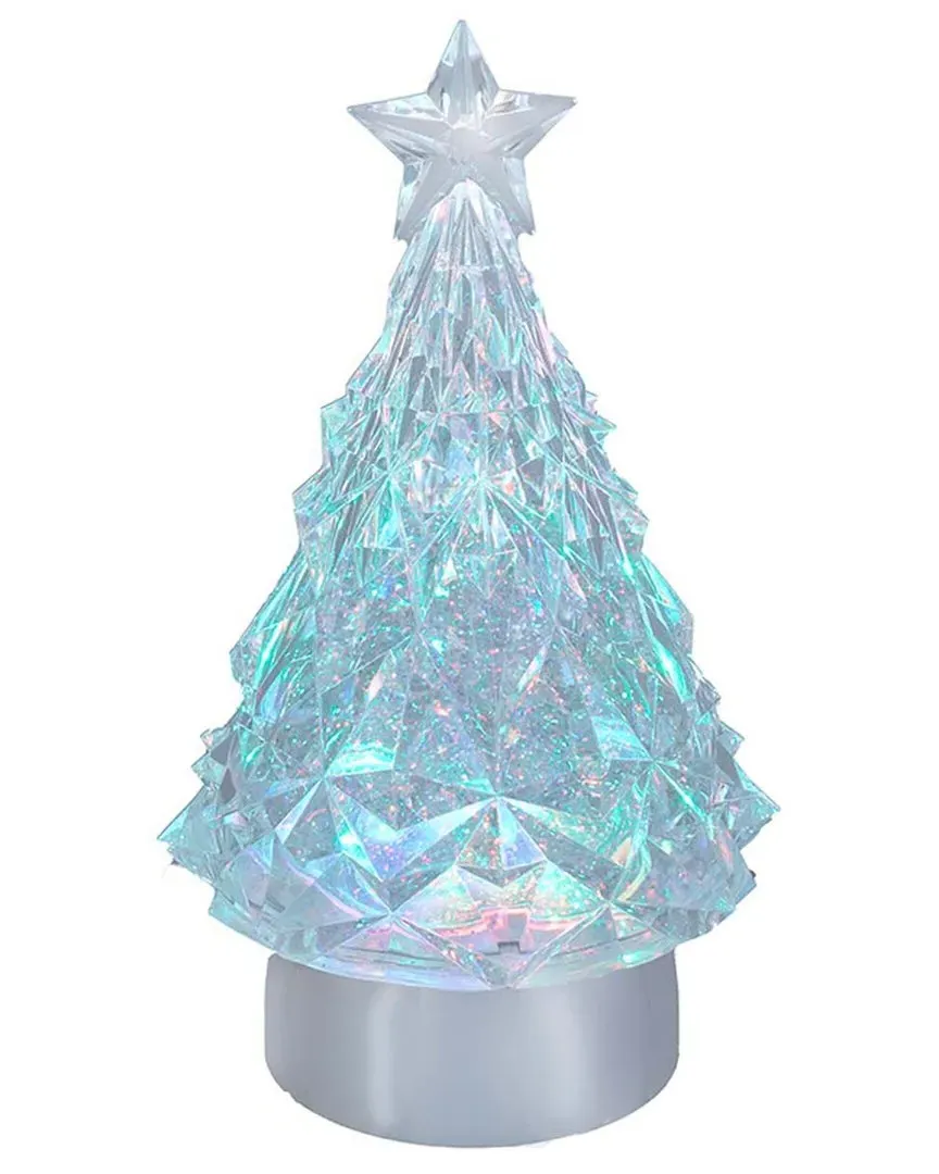 Battery Operated LED Holiday Tree Water Lantern - Silver image