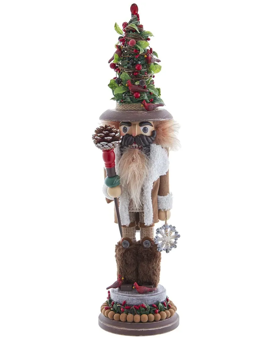 Hollywood Nutcrackers Battery Operated LED Birch Berries Nutcracker - Brown