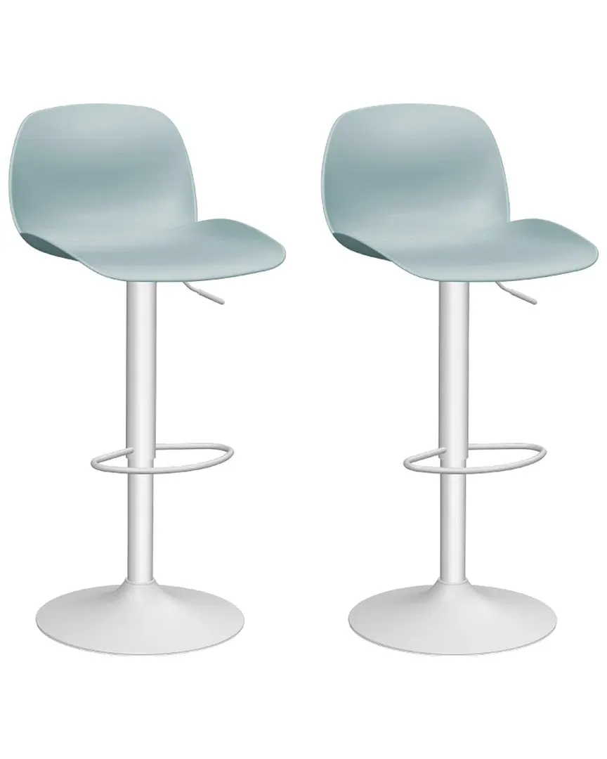 Köln Adjustable Bar Stools Set of 2 - Baby Blue, Resin image