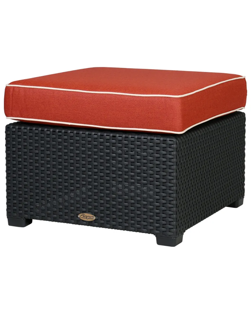 Magnolia Rattan Ottoman - Black image