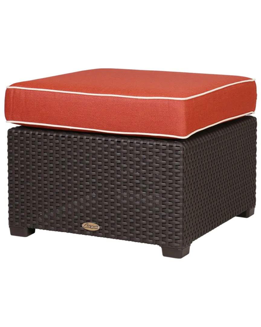 Magnolia Rattan Ottoman - Brown