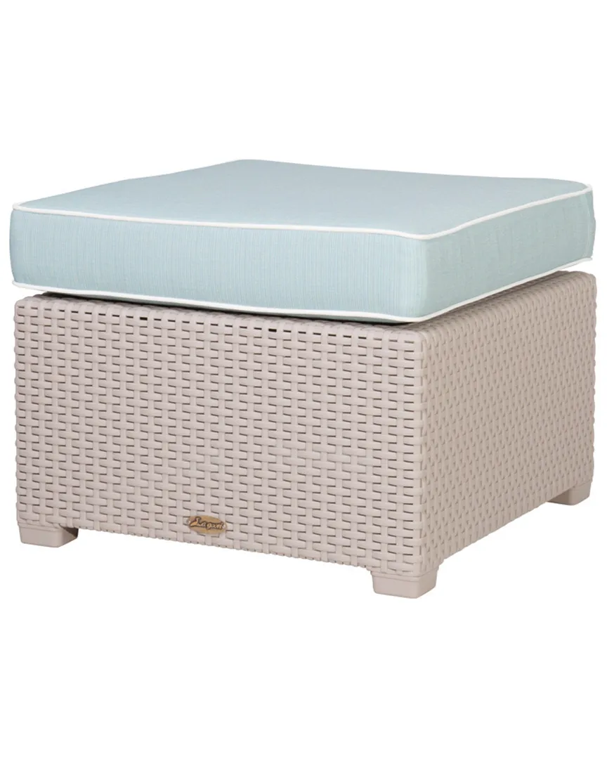 Magnolia Rattan Ottoman - Grey