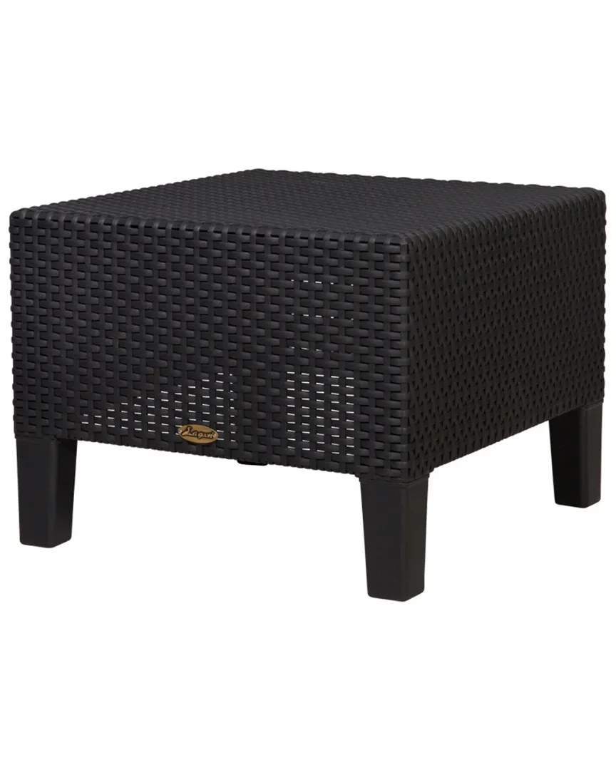 Magnolia Side Table - Black, Rattan image