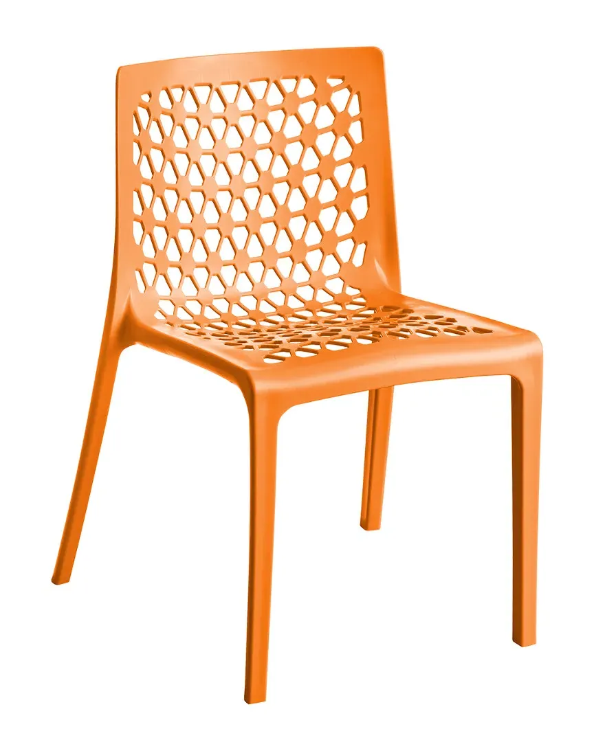 Milan Set of 4 Stackable Dining Chairs - Orange image