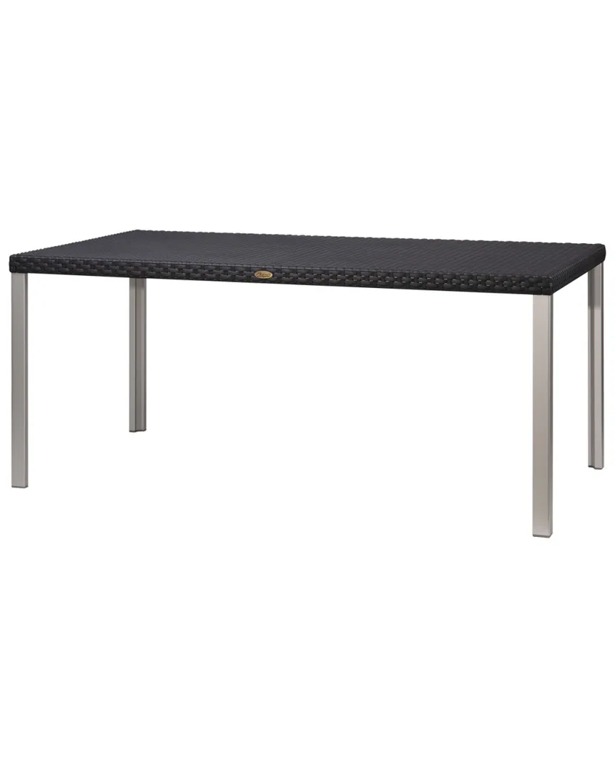 Oslo Family Rectangular Dining Table - Black, Rattan image
