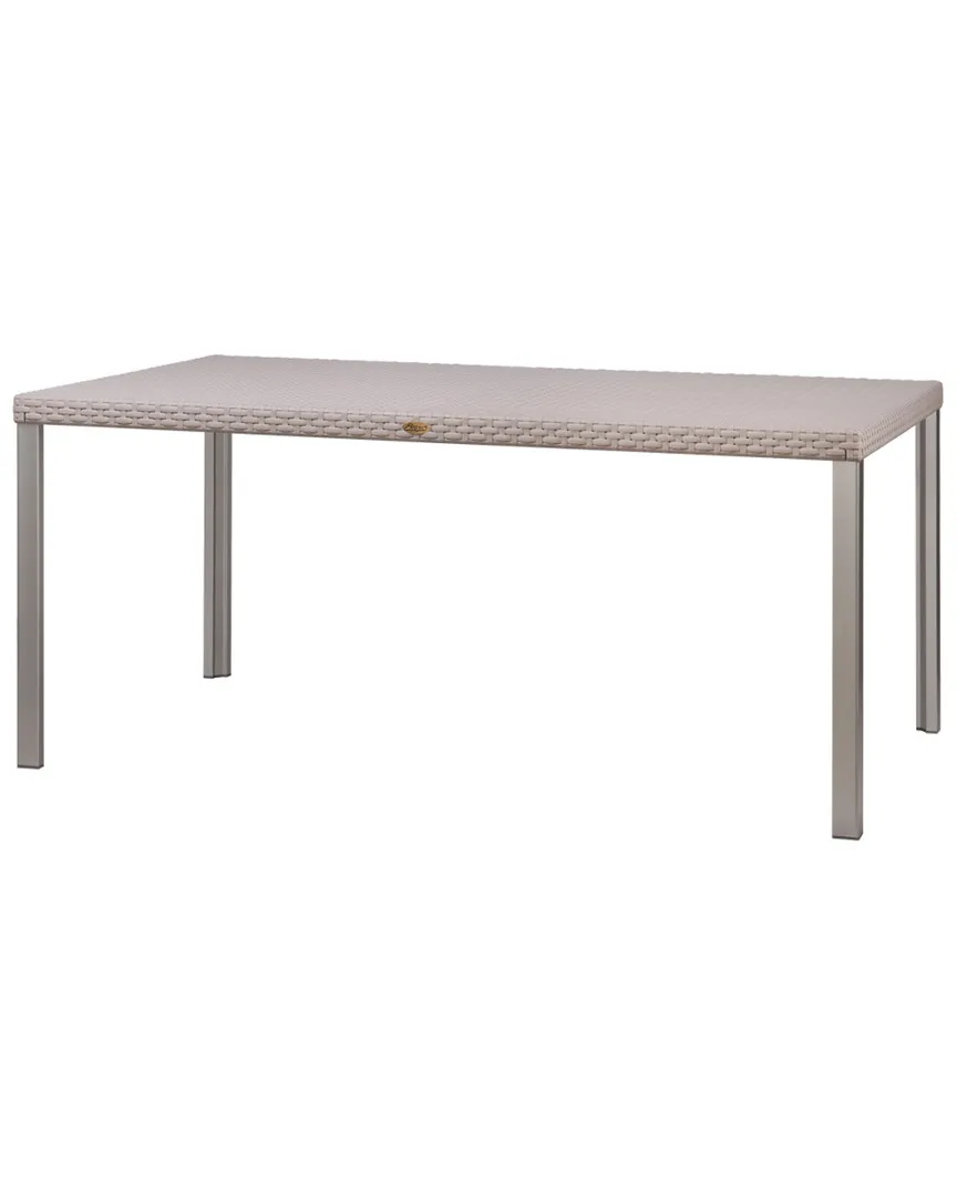 Oslo Family Rectangular Dining Table - Grey, Rattan