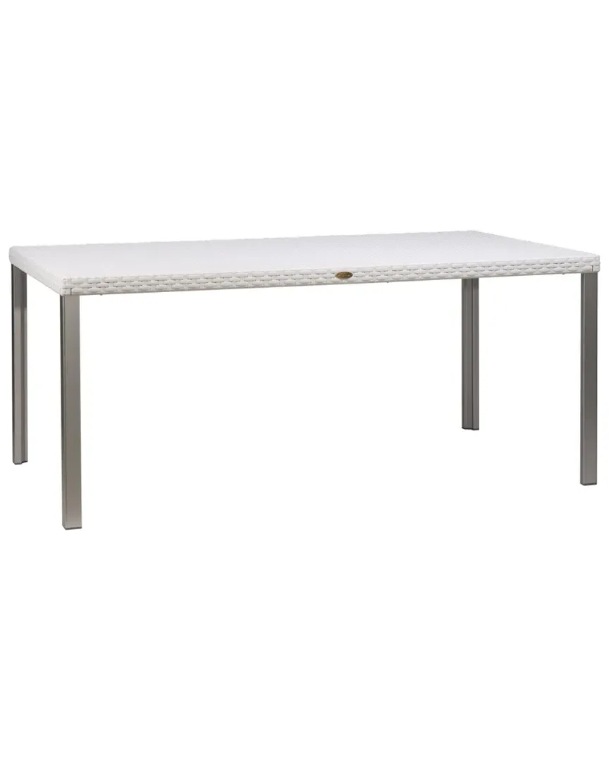 Oslo Family Rectangular Dining Table - White, Rattan