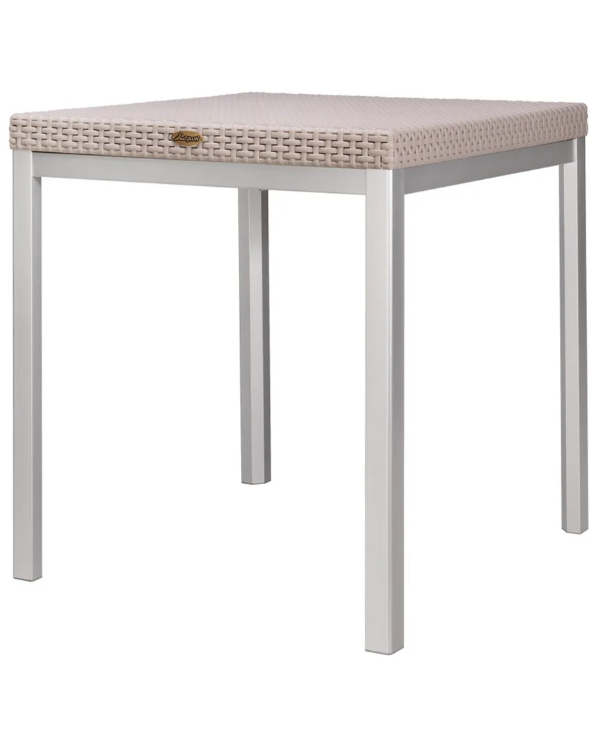 Russ Square Dining Table - Grey, Rattan