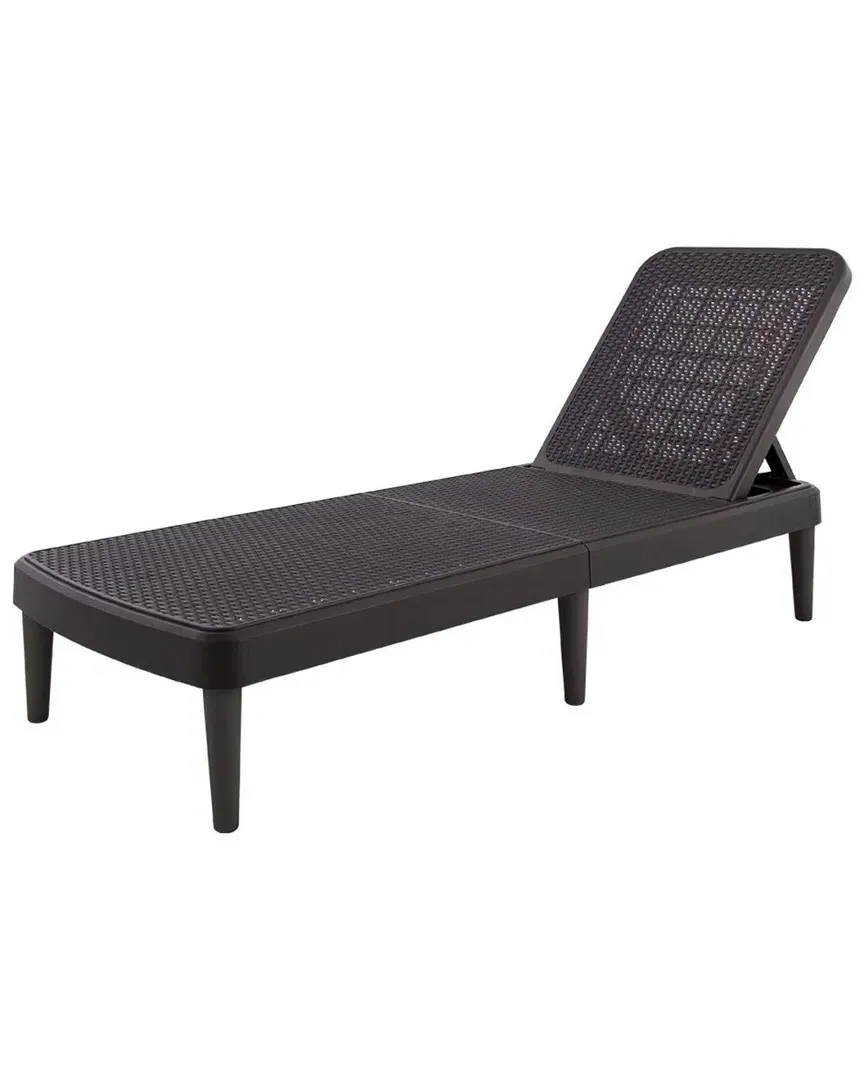 Tahiti Rattan Chaise Lounge - Brown, Resin image