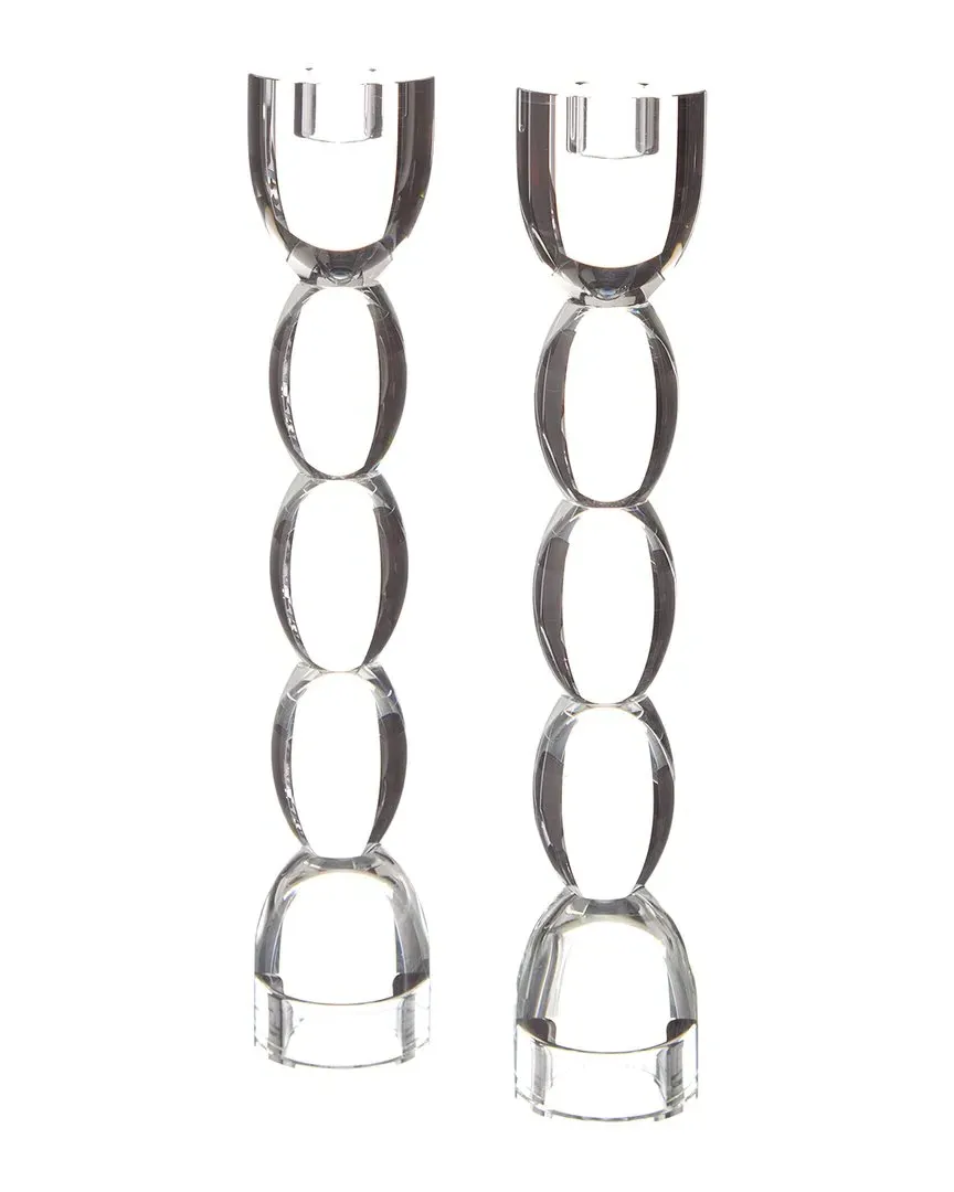 Tall Oval Candle - Clear, Crystal Glass image