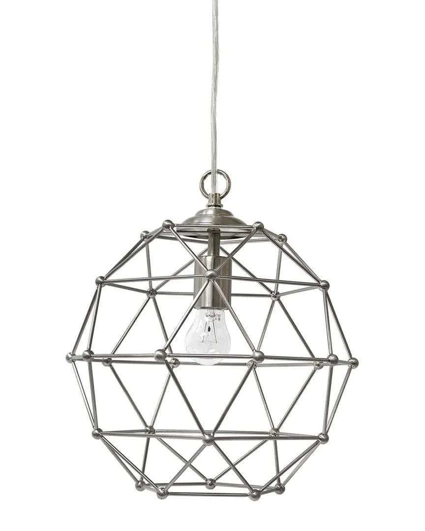 1-Light Hexagon Pendant Light - Brushed Nickel, Metal image