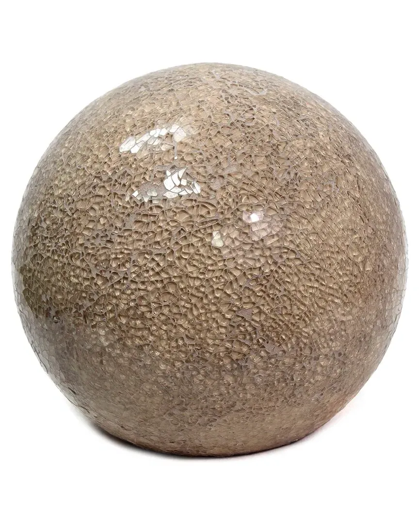 1-Light Mosaic Stone Ball Table Lamp - Champagne, Ceramic image