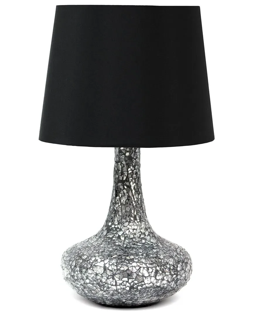 14.17in Patchwork Crystal Glass Table Lamp - Black image