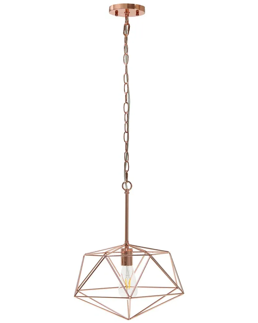 16in Wire Paragon Hanging Pendant Fixture - Rose Gold, Metal
