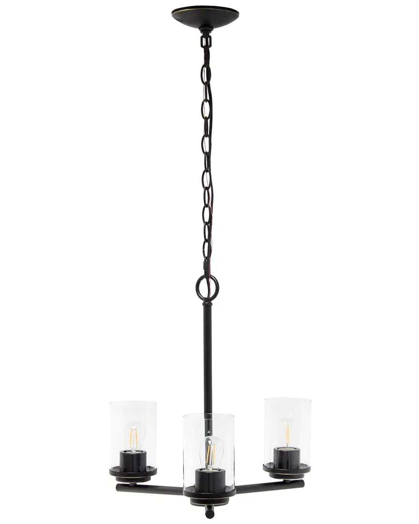 3-Light Pendant Chandelier - Restoration Bronze, Glass image
