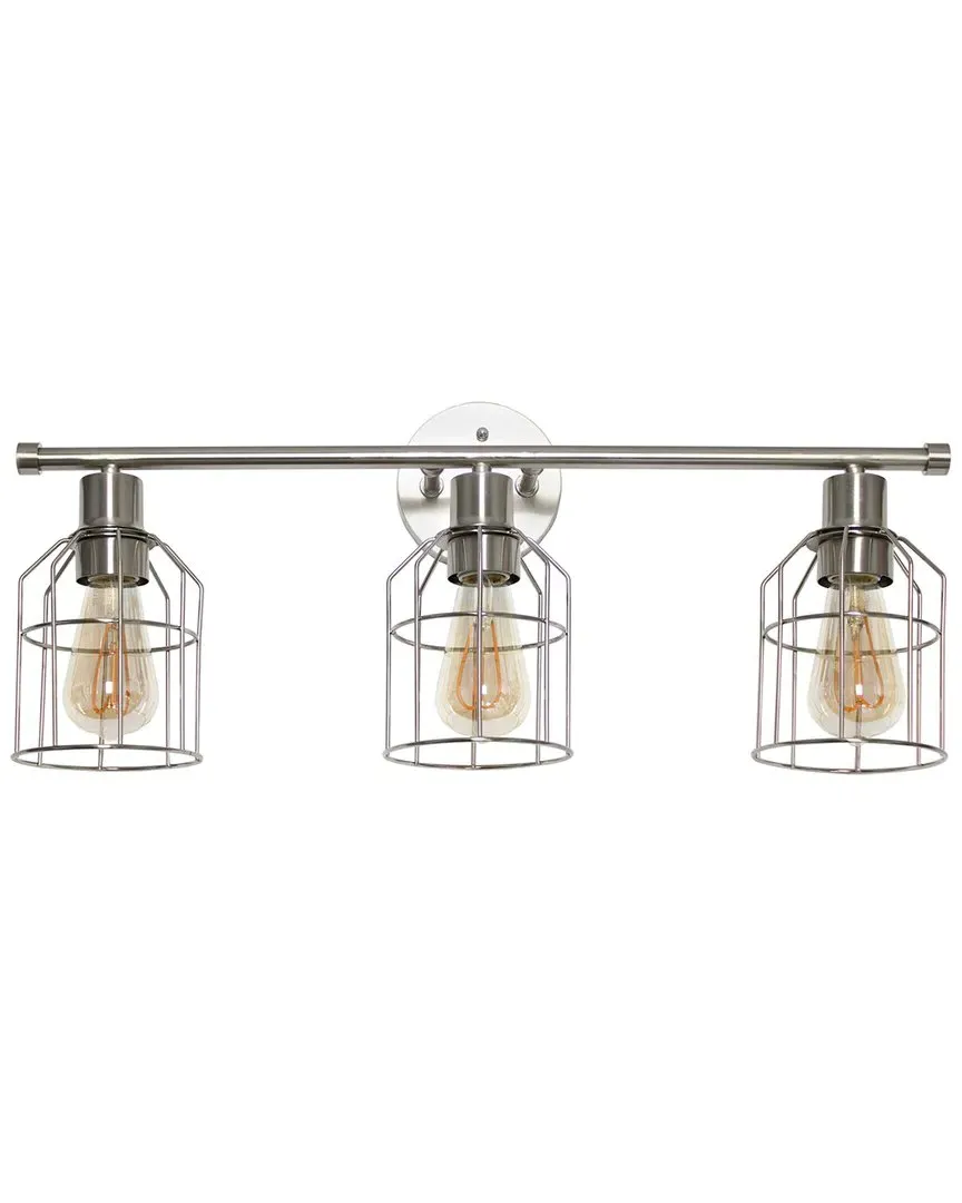 3-Light Wired Vanity Light - Brushed Nickel, Metal
