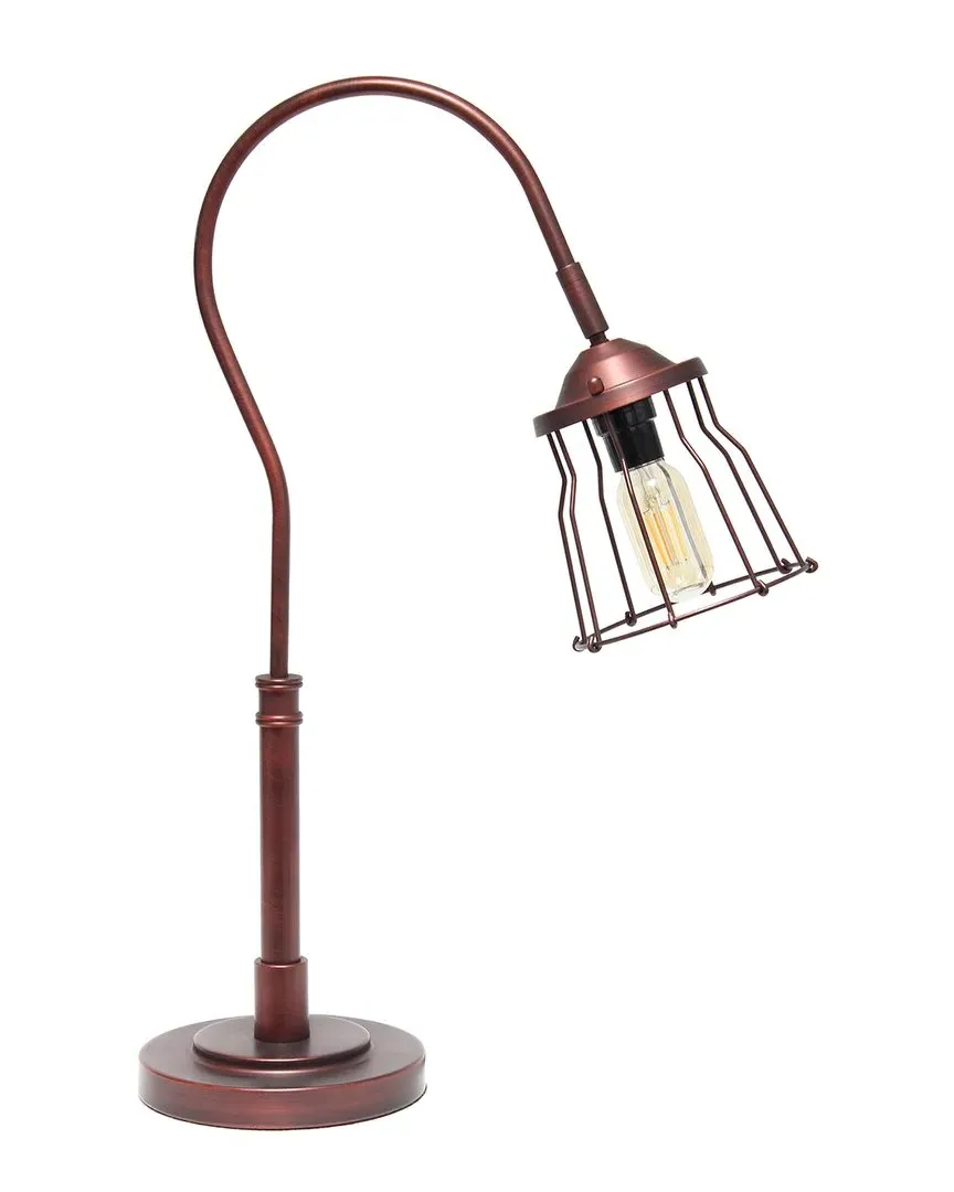 Caged Shade Table Lamp - Red Bronze, Metal image