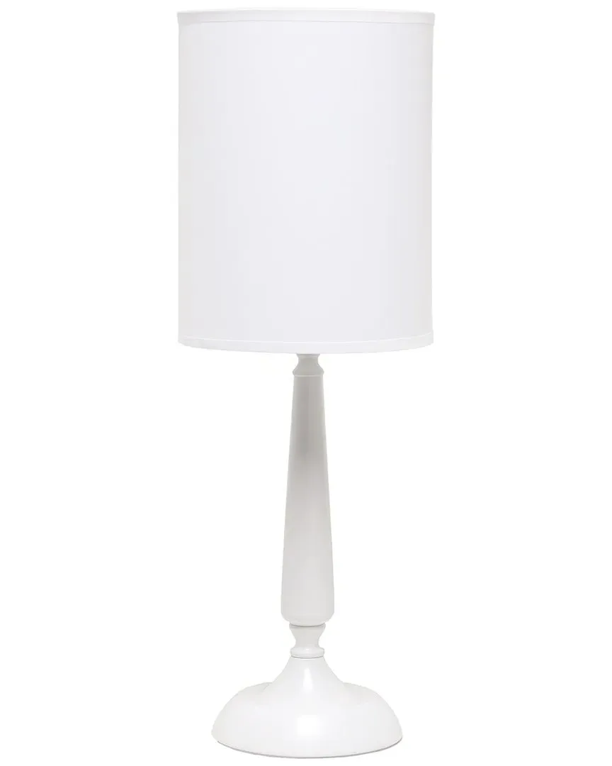 Candlestick Table Lamp - White, Cotton image
