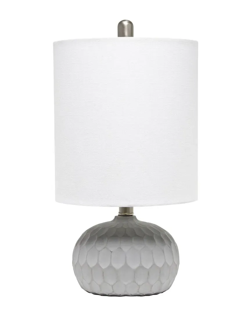 Concrete Thumbprint Table Lamp - Grey