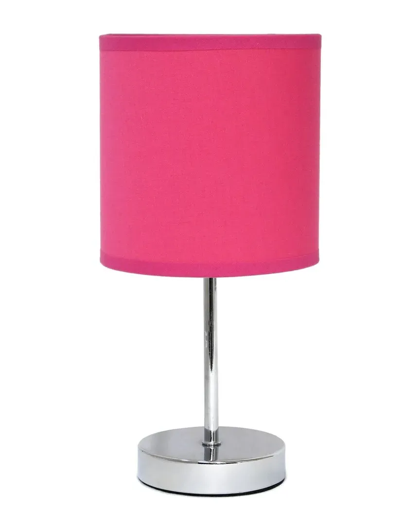 Creekwood Home Nauru Petite Metal Stick Table Lamp - Silver