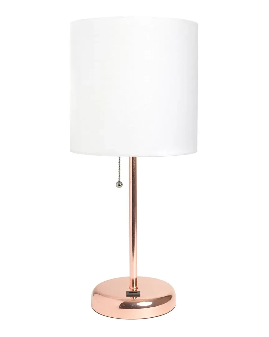 Creekwood Home Oslo Table Lamp with USB Port - Gold, Metal