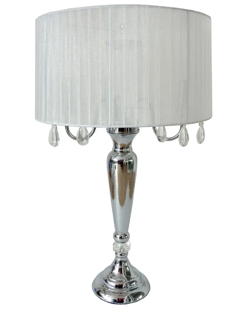 Crystal Palace Collection Table Lamp with Crystals - Chrome image