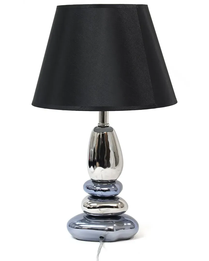 Ebb & Flow Stacked Stone Table Lamp - Blue, Ceramic image