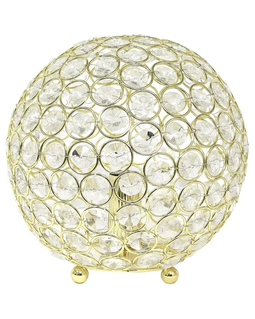Elipse 8 Inch Crystal Ball Sequin Table Lamp - Gold image