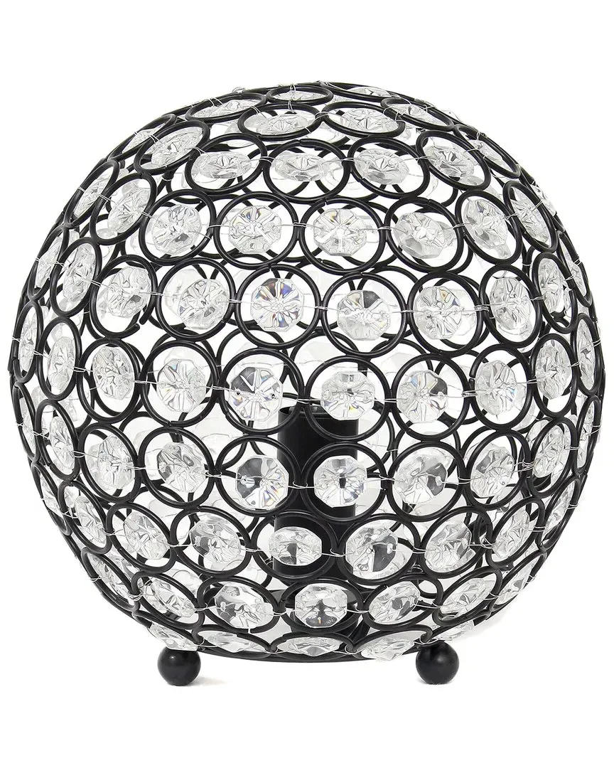 Elipse 8 Inch Crystal Ball Sequin Table Lamp - Grey