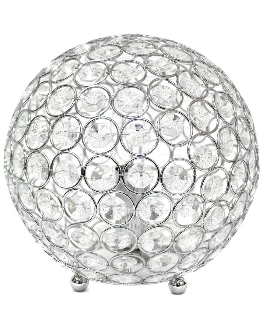 Elipse Round Sphere Table Lamp - Chrome, Metal