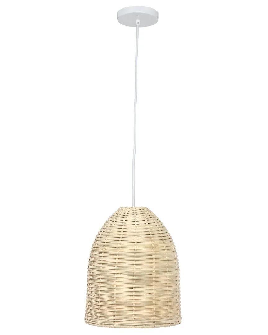 Elongated Dome Pendant Light - Natural, Rattan image