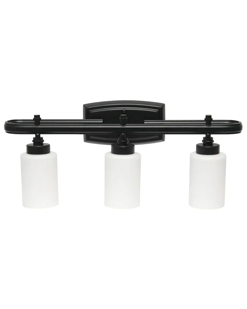 Essentix 3-Light Wall Mounted Fixture - Black, Glass image