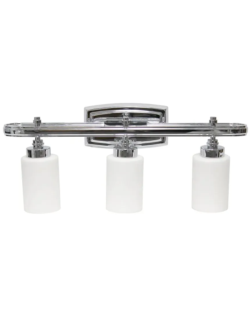 Essentix 3-Light Wall Mounted Fixture - Chrome, Glass