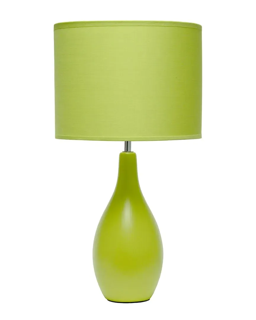 Essentix Dewdrop Table Lamp - Green, Ceramic